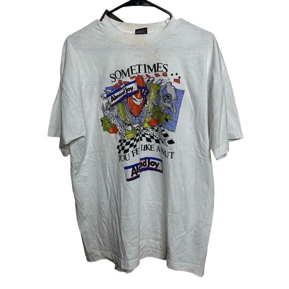 Vintage 90s Almond Joy Single Stitch T Shirt XL - Picture 1 of 3